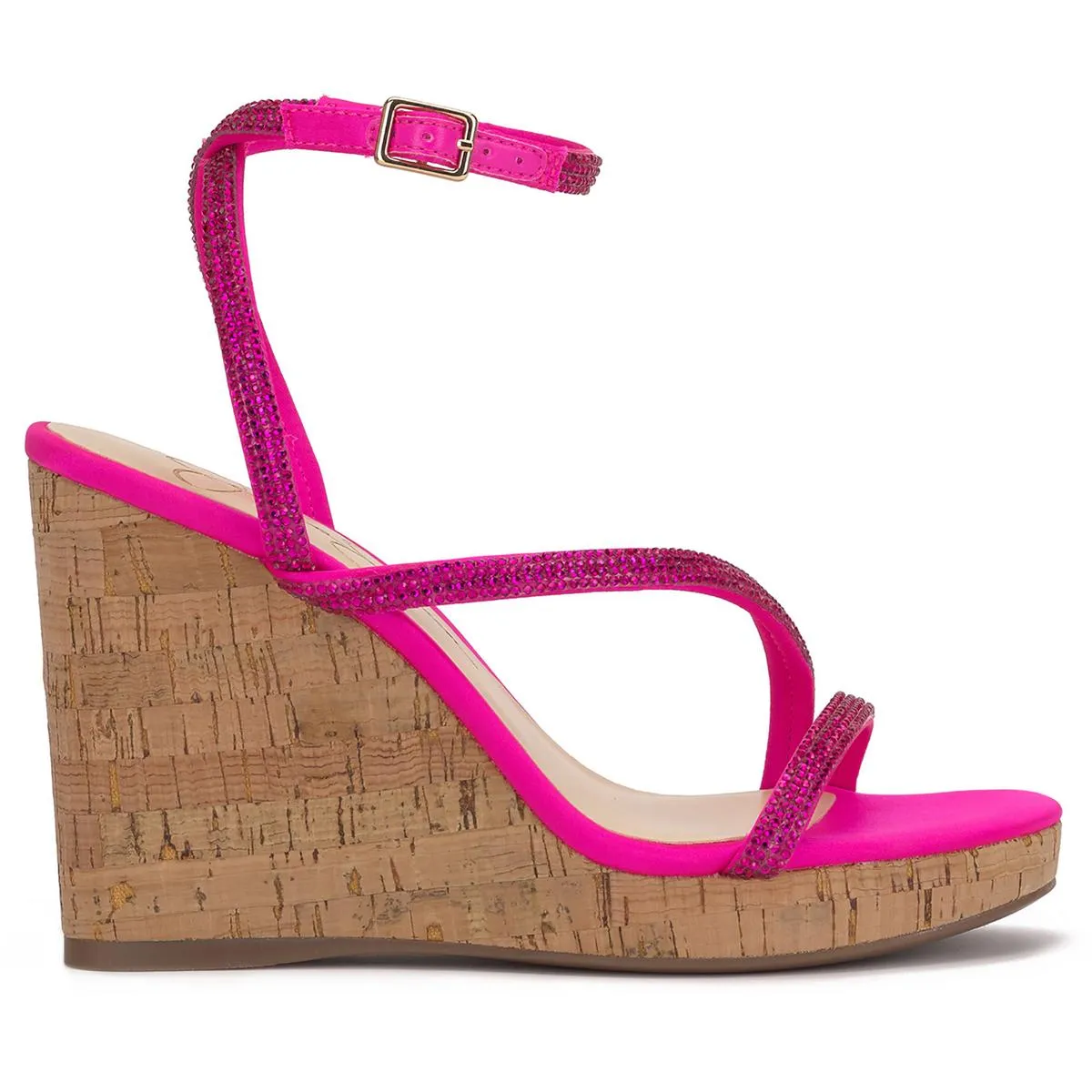 Tenley Womens Satin Open Toe Wedge Sandals