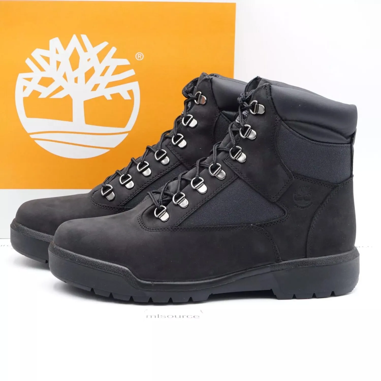 Timberland 6 Inch Waterproof Field Boot Black Nubuck  TB-0A17KC-001 Men's