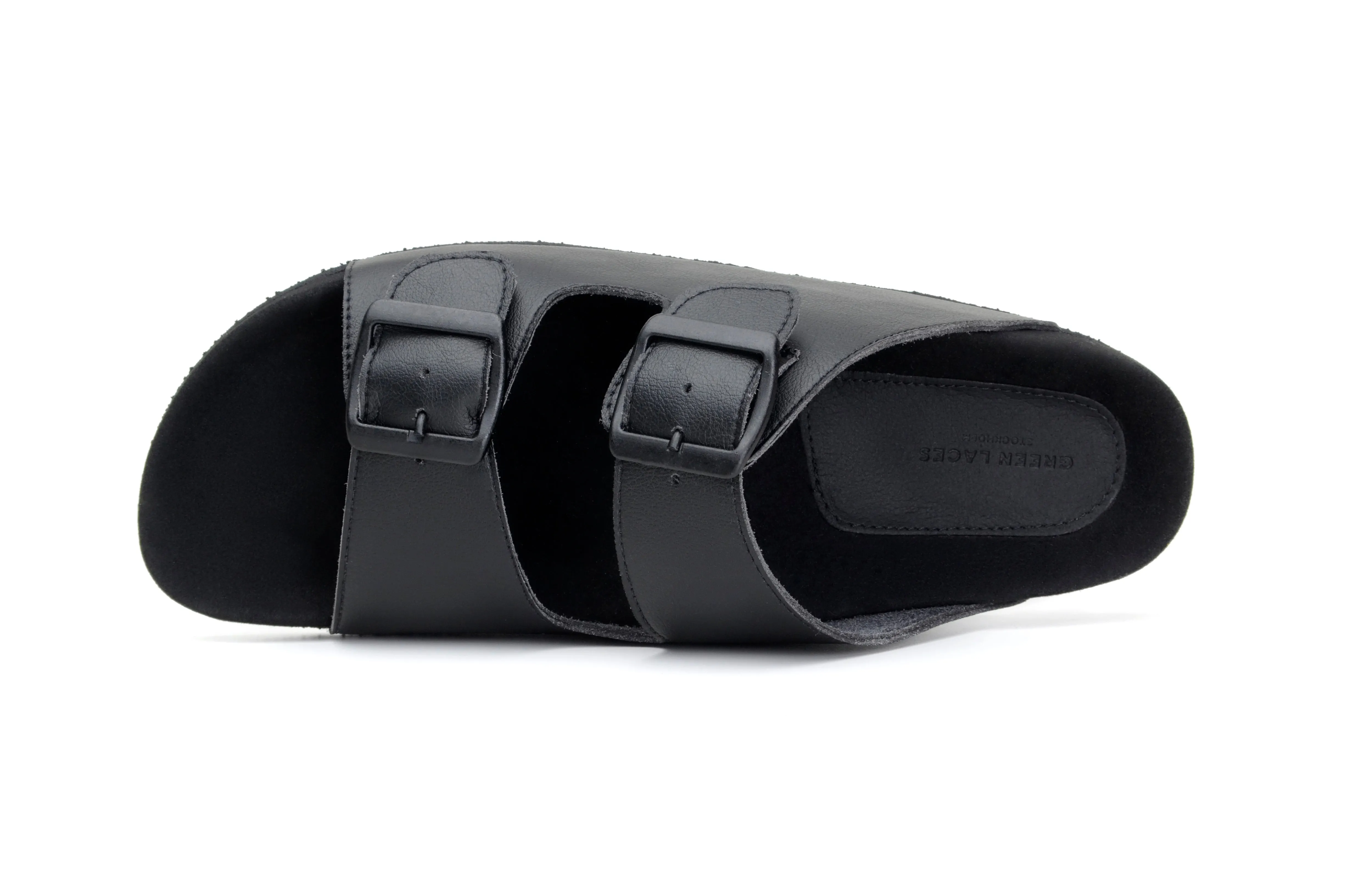 Truda Sandal in Black from Green Laces