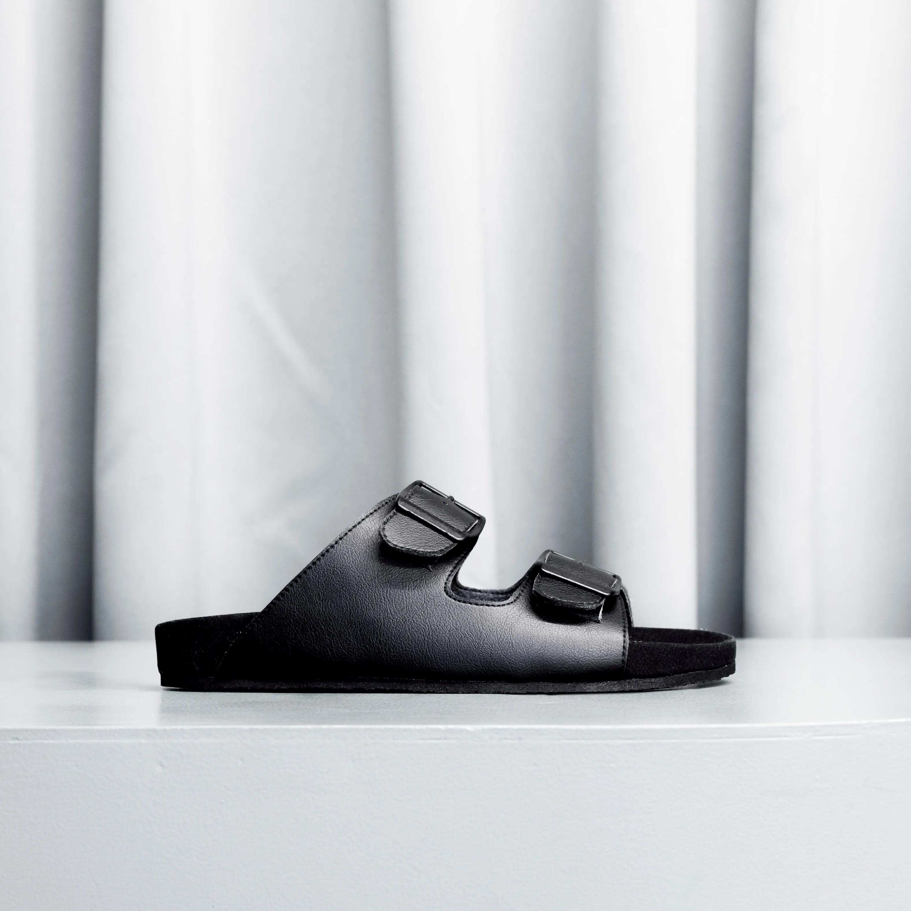 Truda Sandal in Black from Green Laces