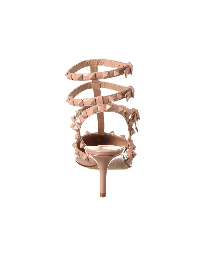 Valentino Rockstud Caged 65 Patent Ankle Strap Pump