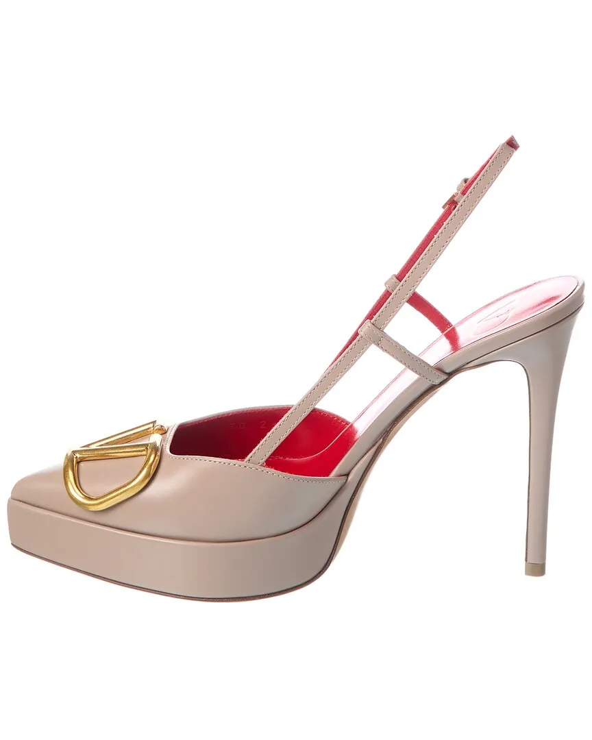 Valentino VLogo Signature 120 Leather Slingback Pump