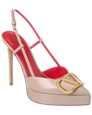 Valentino VLogo Signature 120 Leather Slingback Pump