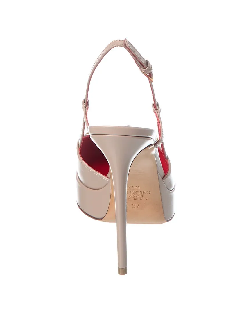 Valentino VLogo Signature 120 Leather Slingback Pump