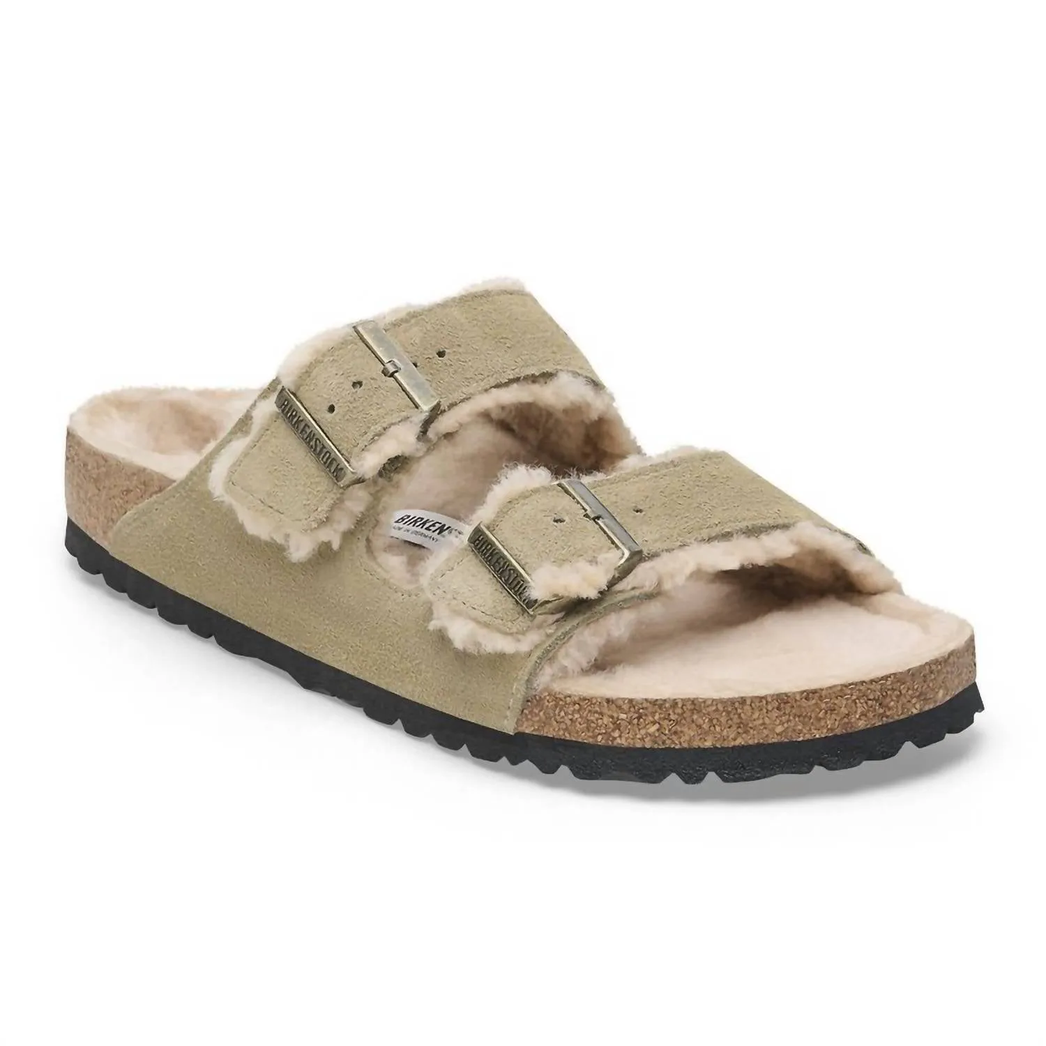 Women's Arizona Shearling Sandal In Taupe