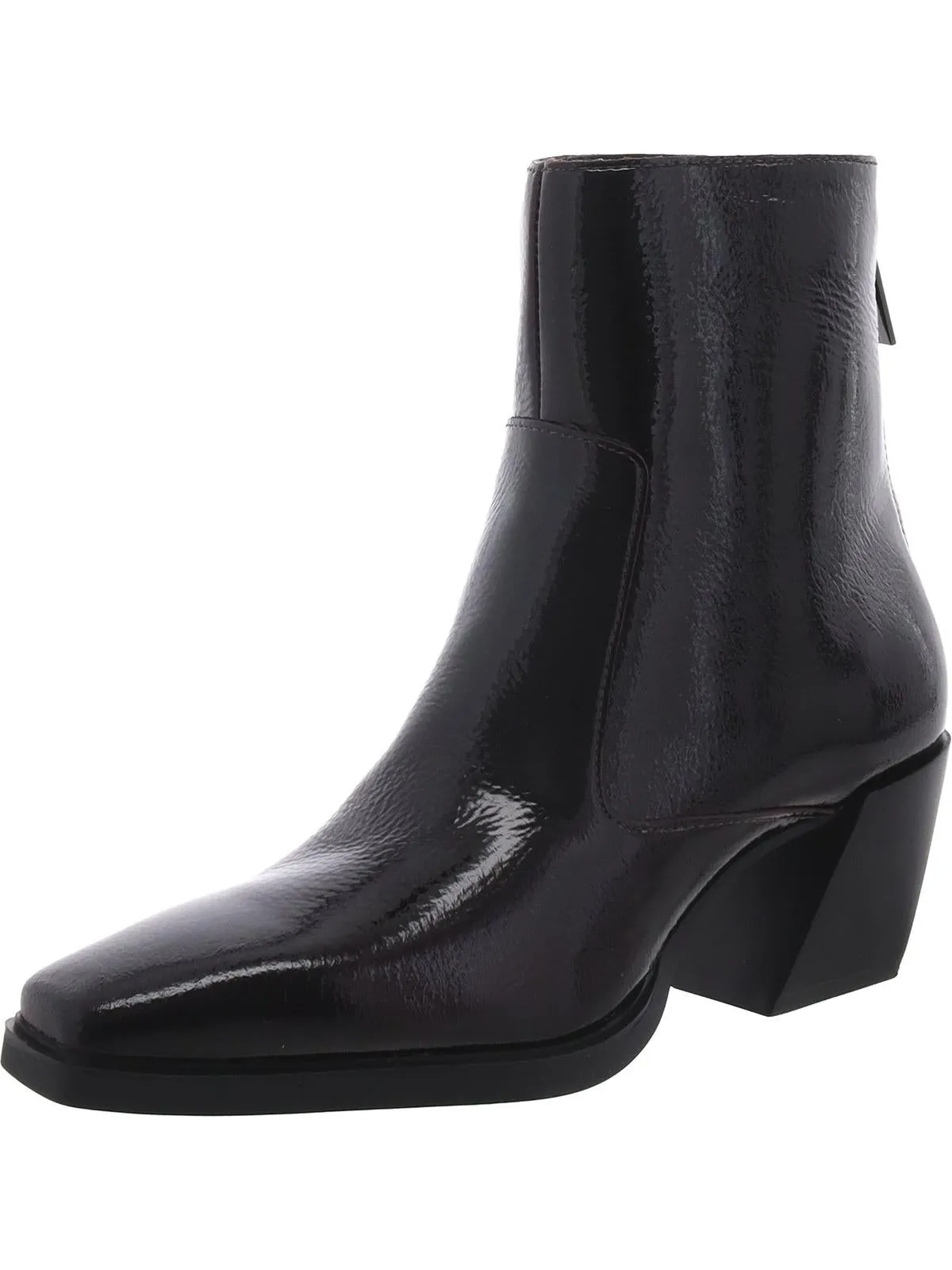 Womens Block Heel Square Toe Booties