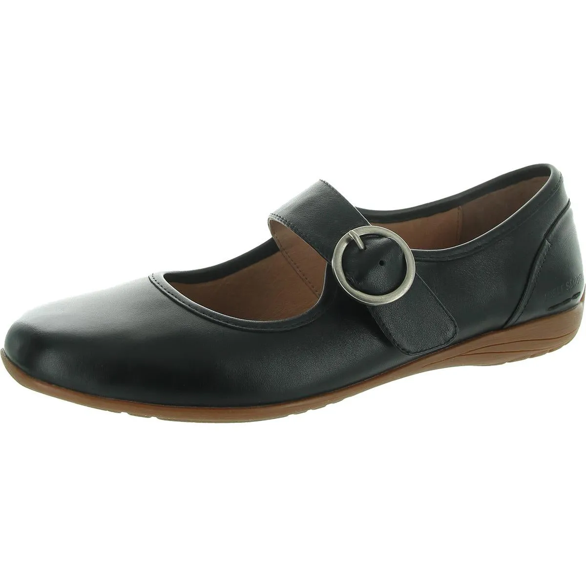 Womens Buckle Leather Mary Janes
