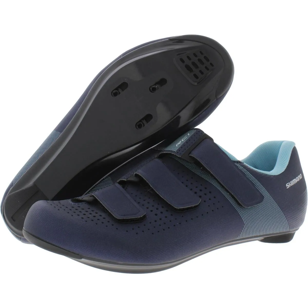 Womens Faux Leather Round Toe Cycling Shoes