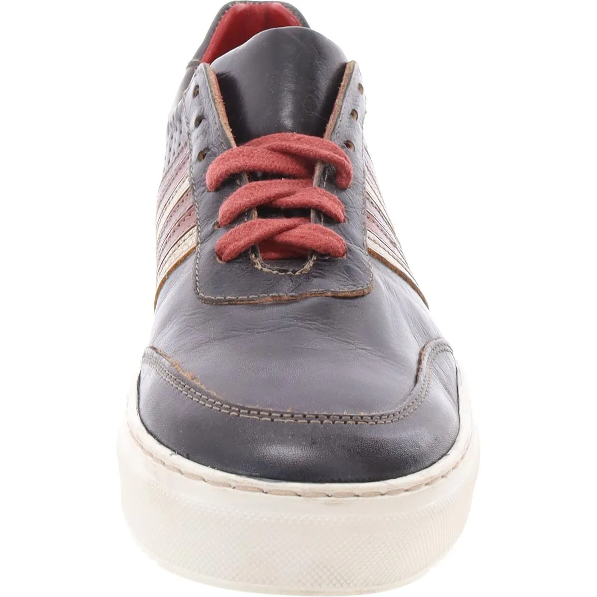 Womens Lace-Up Leather Casual And Fashion Sneakers