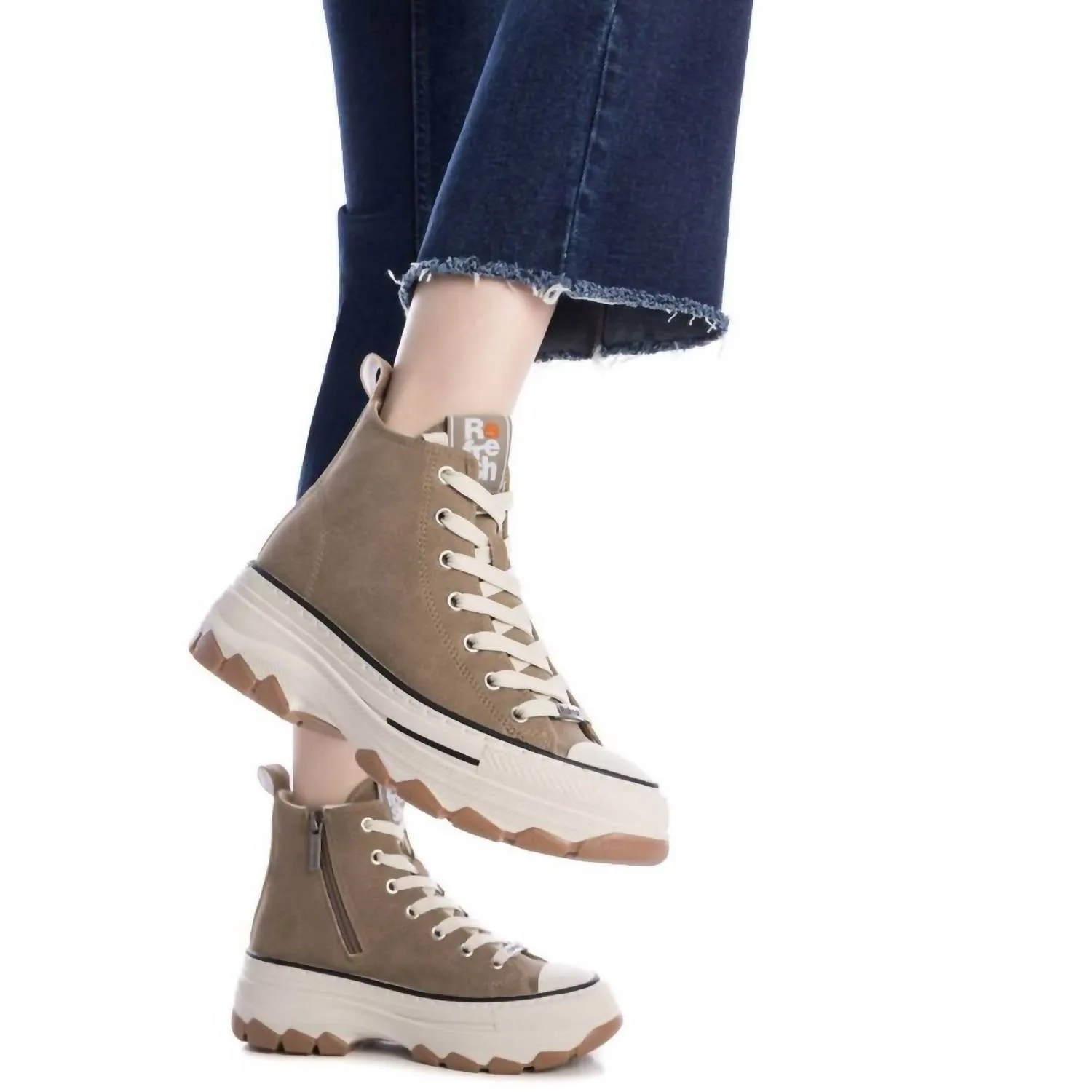 Women's Sneaker Booties In Taupe