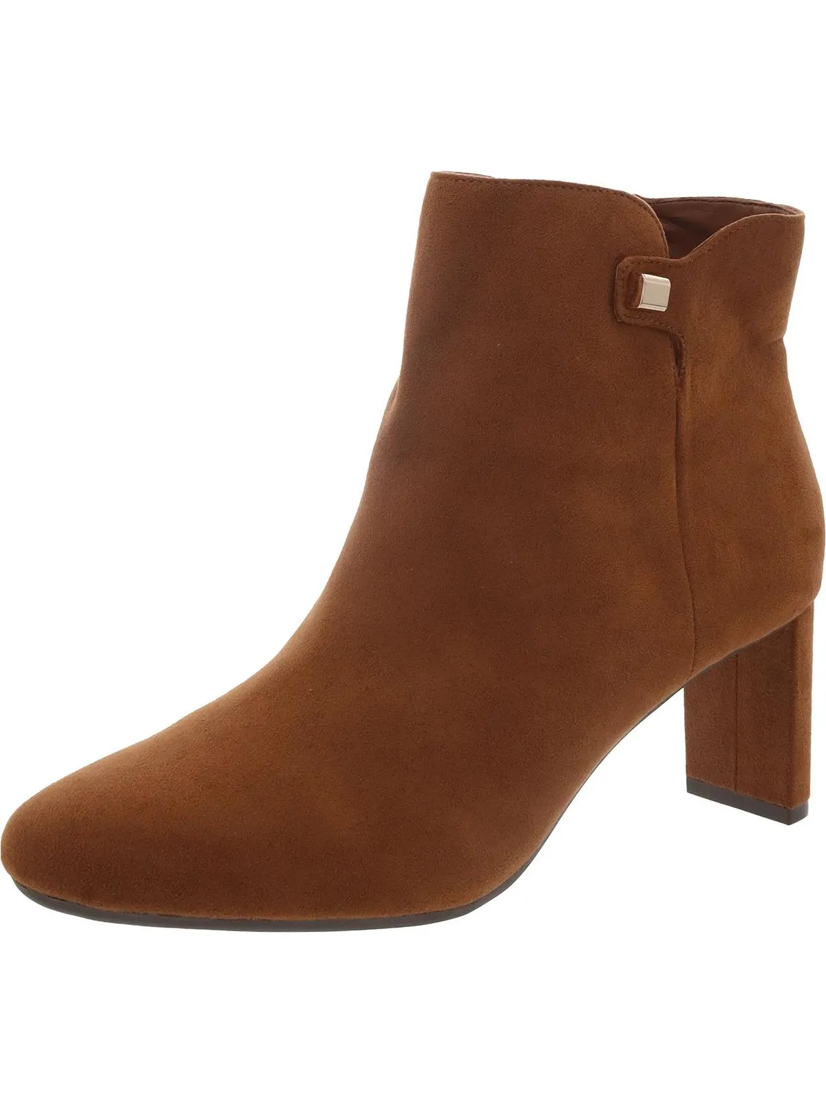 Womens Zipper Round Toe Booties