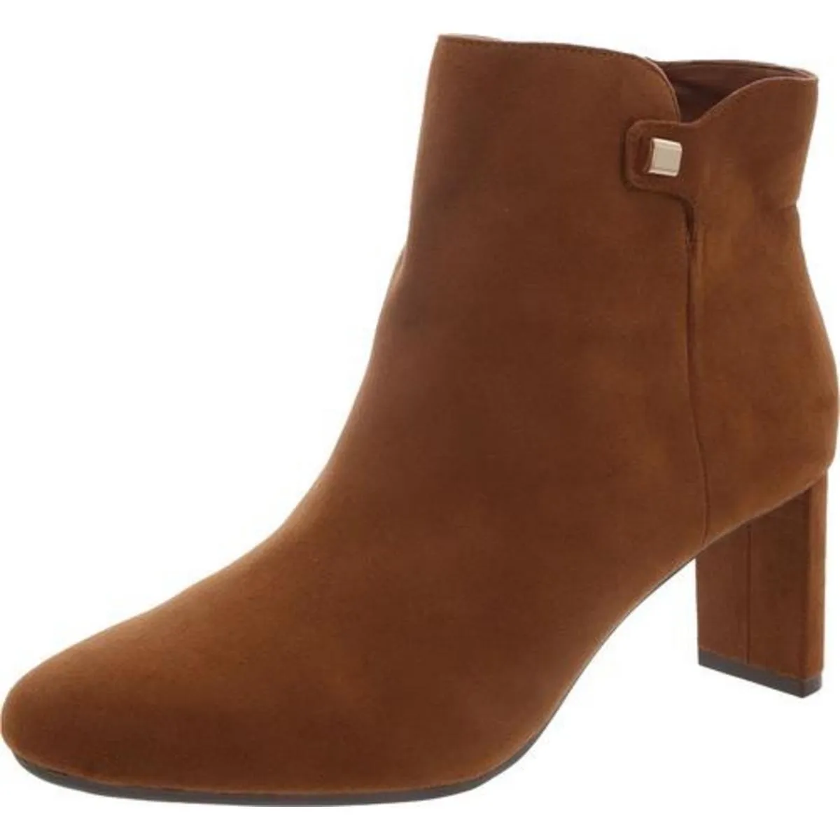 Womens Zipper Round Toe Booties