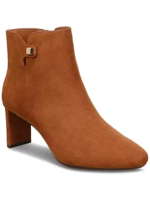 Womens Zipper Round Toe Booties
